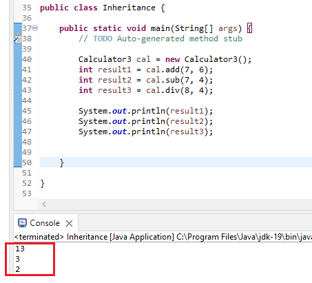 java multilevel inheritance code 2