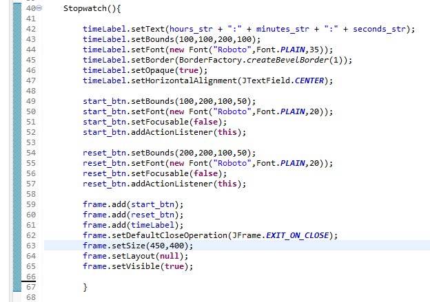 Java StopWatch 3 java stopwatch code2