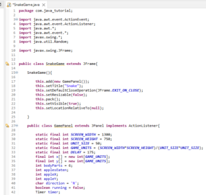 Create Snake Game in Java - Project Code