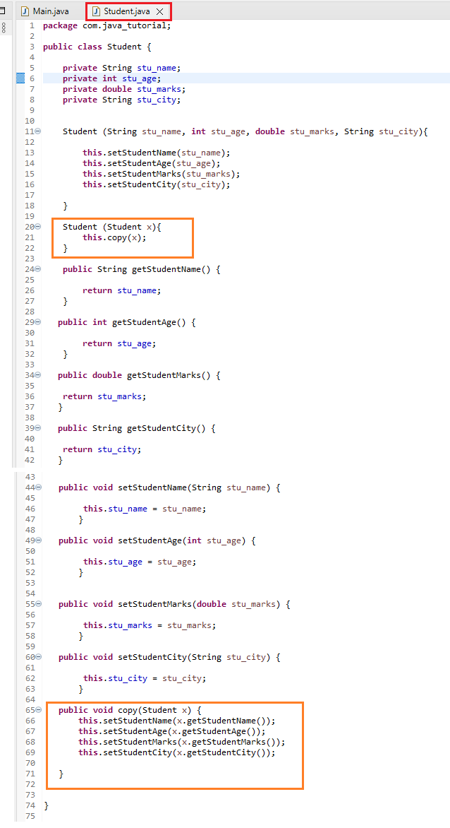 Copy objects in Java Using Copy Constructor | Important