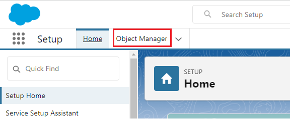 Object manager tab salesforce