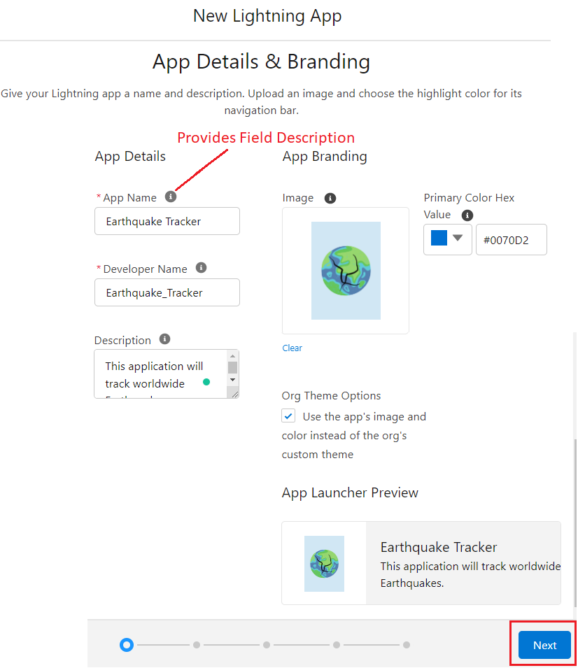 Salesforce App Details & Branding