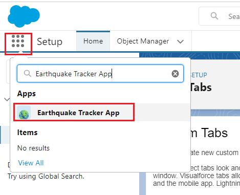 Search for Salesforce App