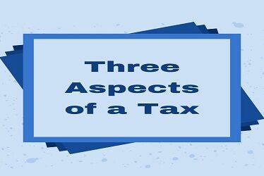 Three Aspects of a Tax