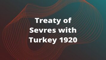 Treaty of Sevres with Turkey 1920