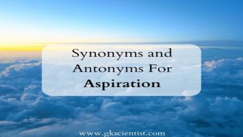 Synonyms and Antonyms For Aspiration