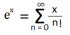 exponential series formula