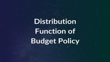 Distribution Function of Budget Policy