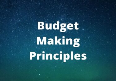 Budget Making Principles