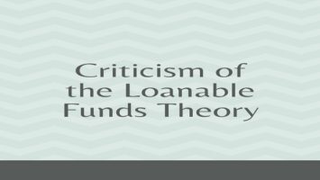 Criticism of the Loanable Funds Theory