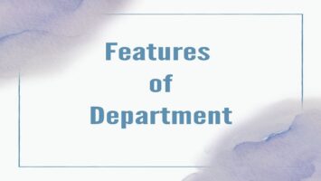 Features of Department