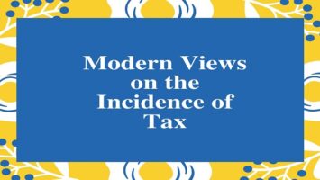 Modern Views on the Incidence of Tax