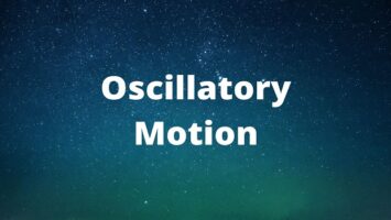 Oscillatory Motion