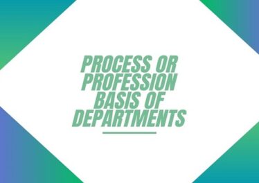 Process or Profession Basis of Departments