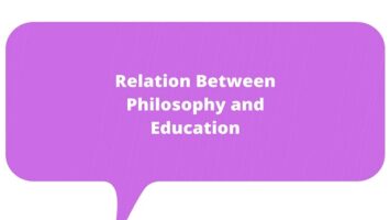 Relation Between Philosophy and Education