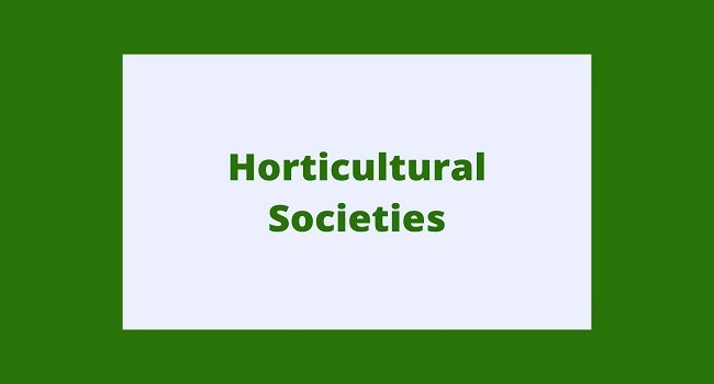 Horticultural Societies