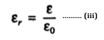 Relative Permittivity or Dielectric Constant 4 relative permittivity εr defined by the relation