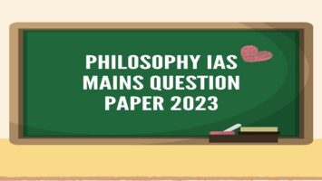 Philosophy IAS Mains Question Paper 2023