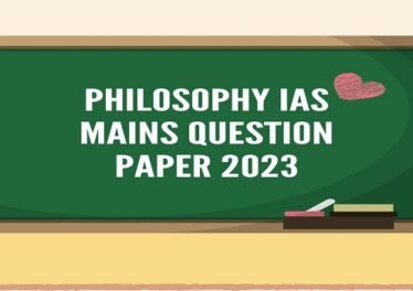 Philosophy IAS Mains Question Paper 2023