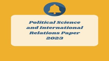 Political Science and International Relations Paper 2023