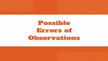 Possible Errors of Observations