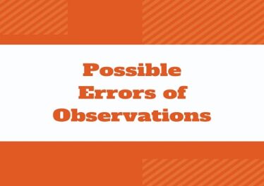 Possible Errors of Observations