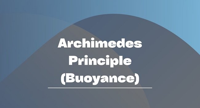 Archimedes Principle