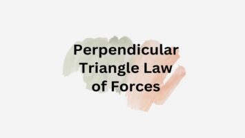 Perpendicular Triangle Law of Forces